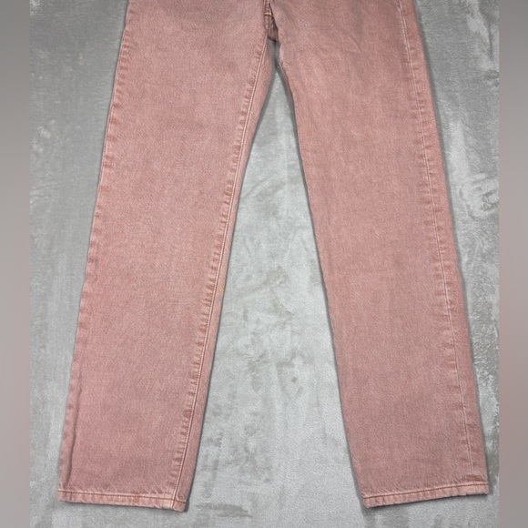Levi’s Women’s 501 90s Light Pink Premium Button Fly Straight Jeans Size 0 - Picture 5 of 16